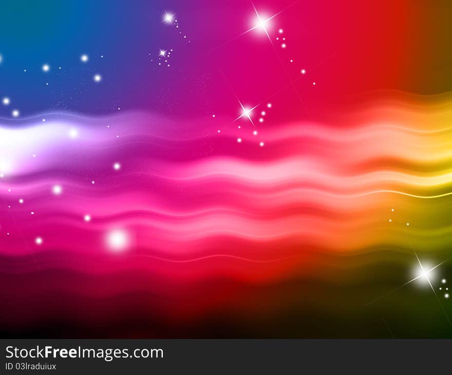 Abstract background with lights and stars. Abstract background with lights and stars