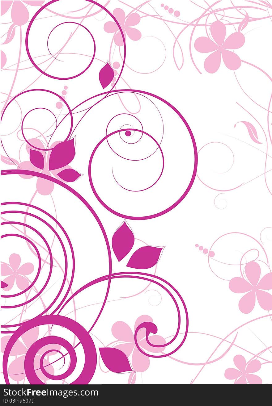 Floral abstract design element for your text