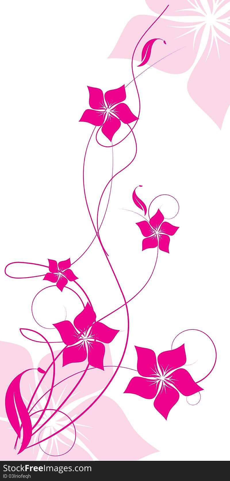 Floral abstract design element