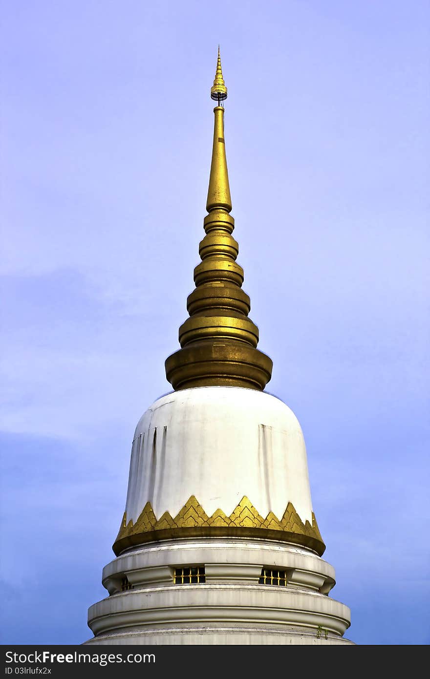 White Pagoda from Prasrimahathad temple in bangkok, Thailand.