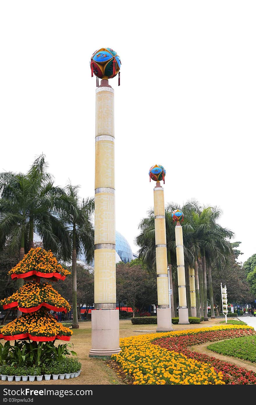 Chinese traditional decoration in street