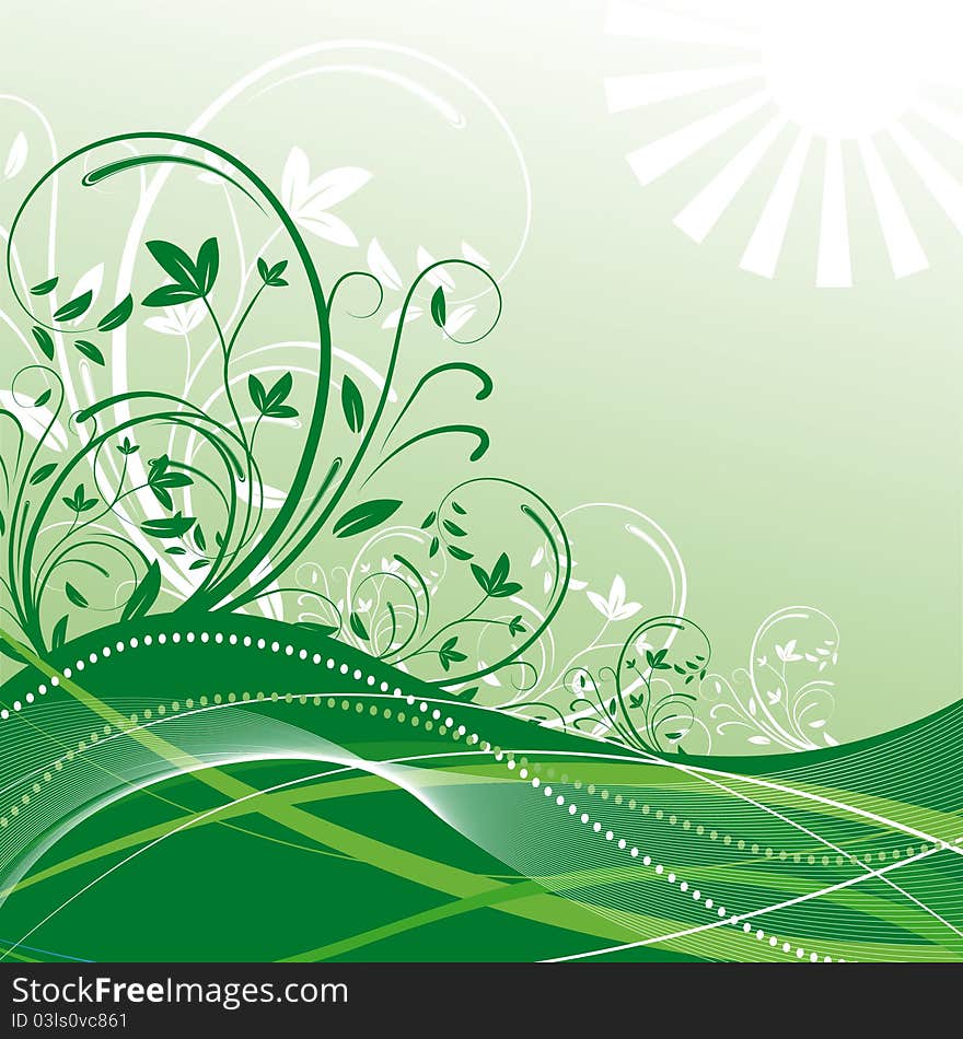 Abstract green background with plants. Abstract green background with plants