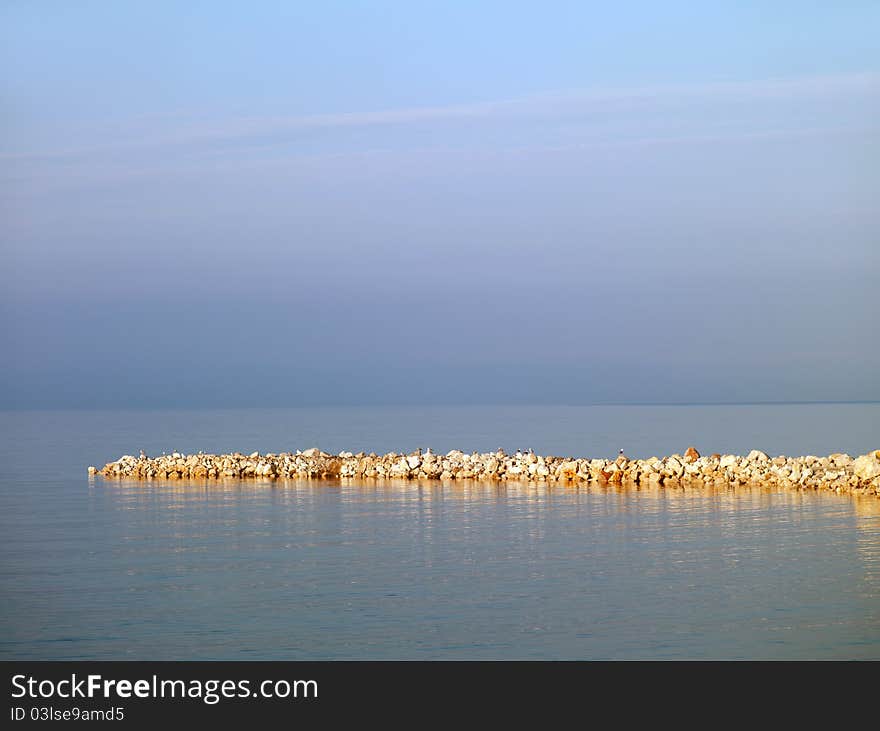 Stone embankment