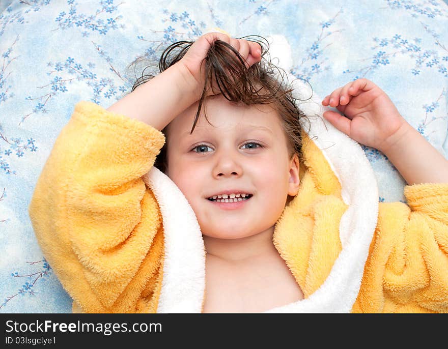 Girl after shower