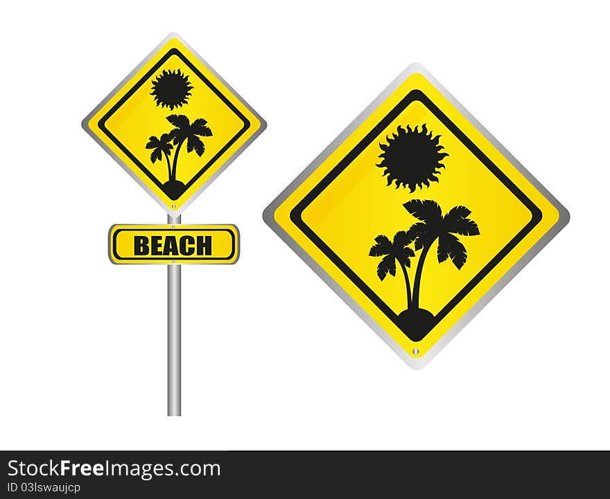 Beach sign