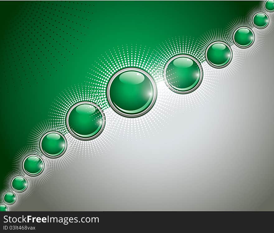 Abstract background with turquoise circles