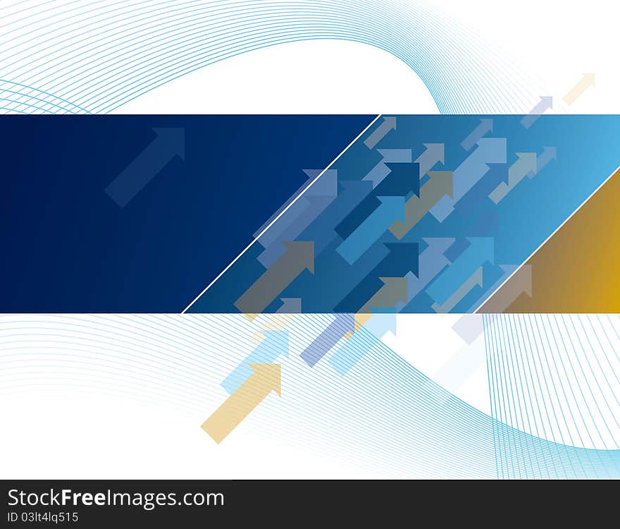 Blue and gold abstract background