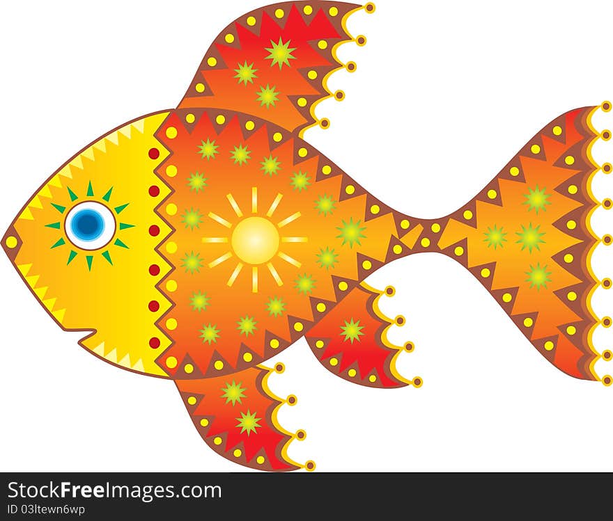 Fish. Symbolic composition. Vector image. Fish. Symbolic composition. Vector image.