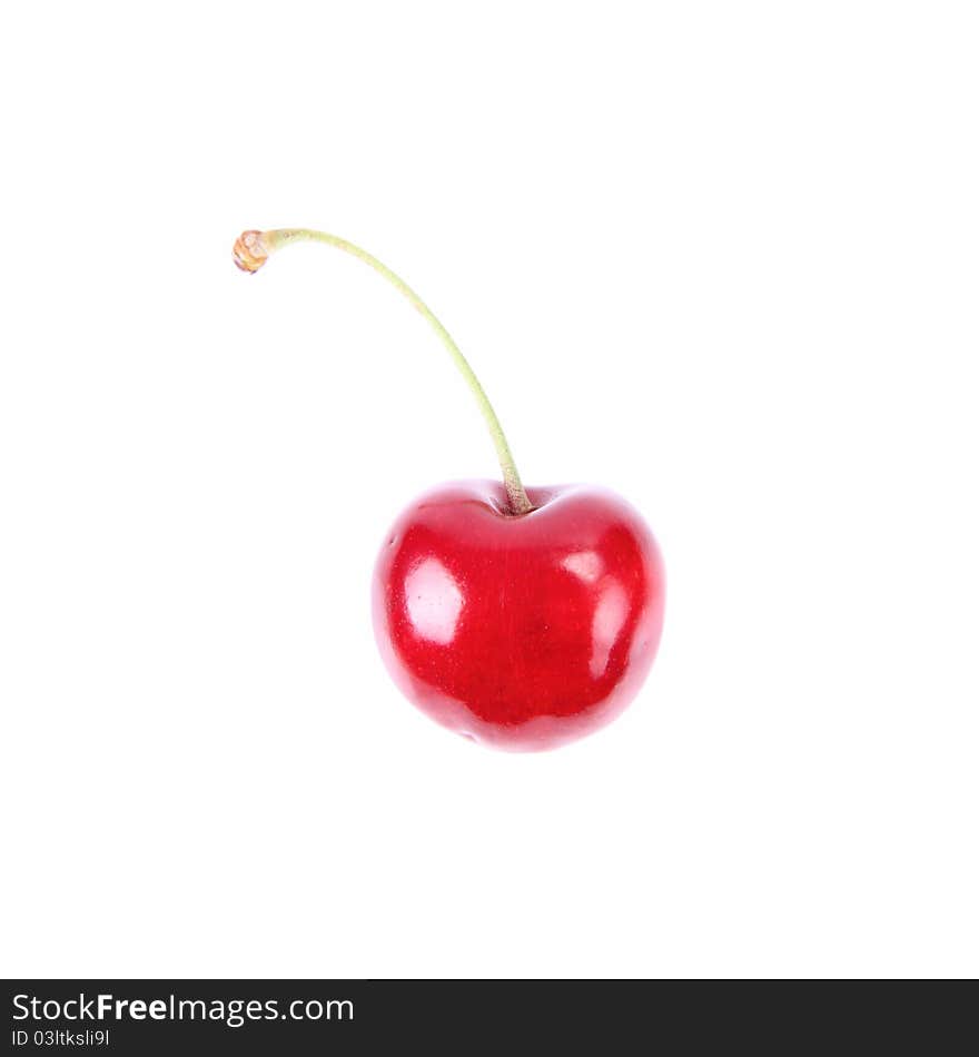 Cherry fruit on a white background. Cherry fruit on a white background