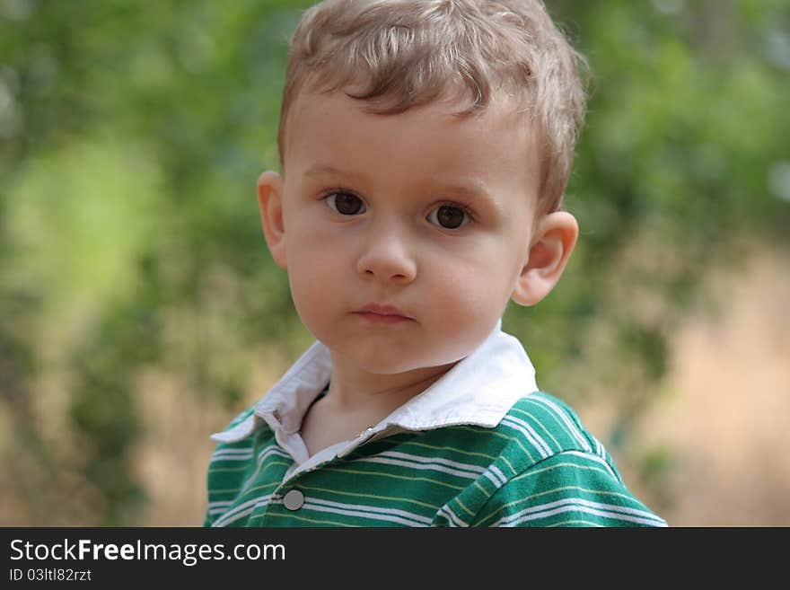 Portrait of a young boy.