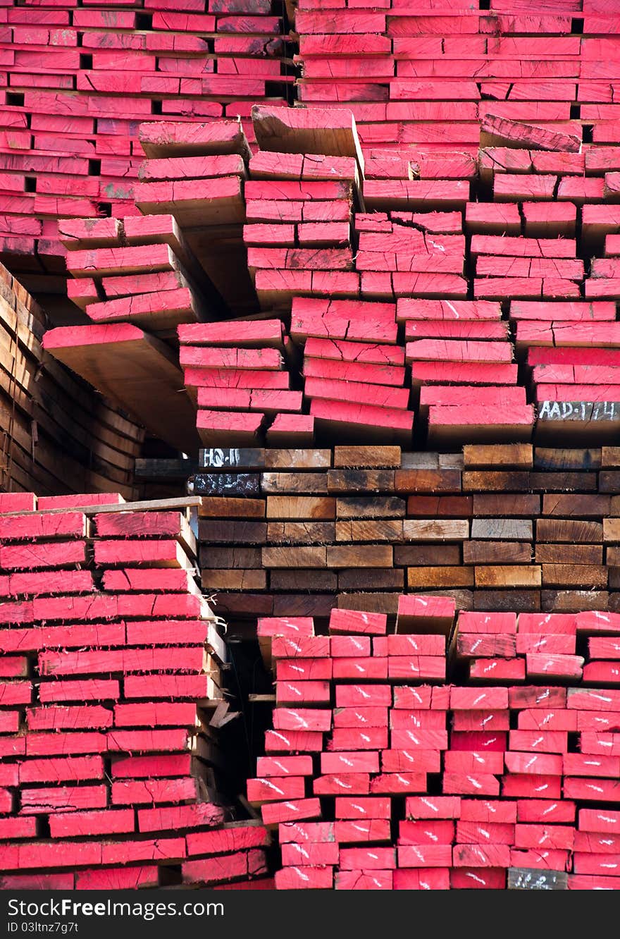 Stack Of Lumber  Storage Wood