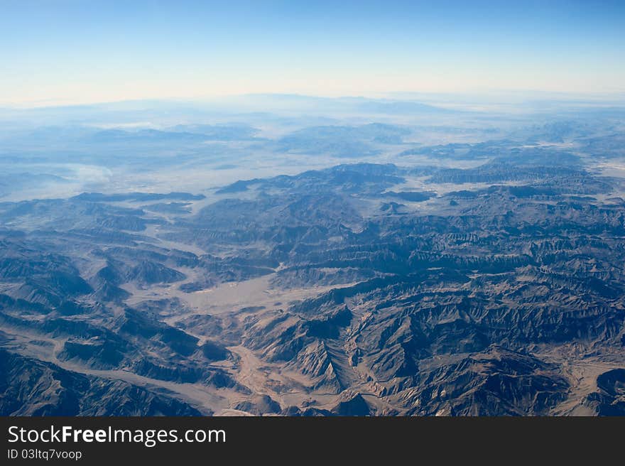 Distant skyline of Mountain Range. Panoramic view. Distant skyline of Mountain Range. Panoramic view