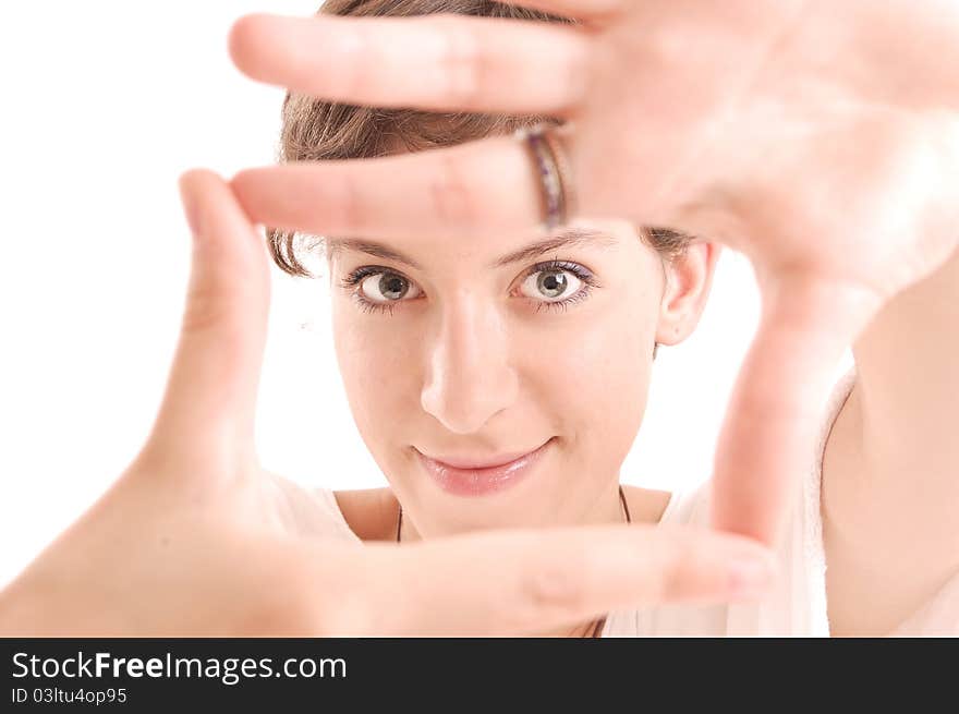 Portrait of a young woman. Portrait of a young woman