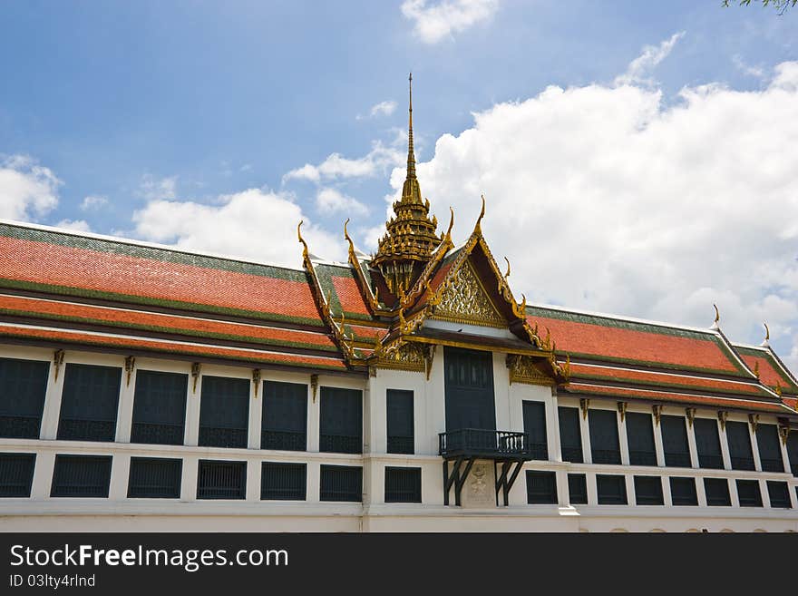 Thai style building some part of grand palace at Bangkok Thailand