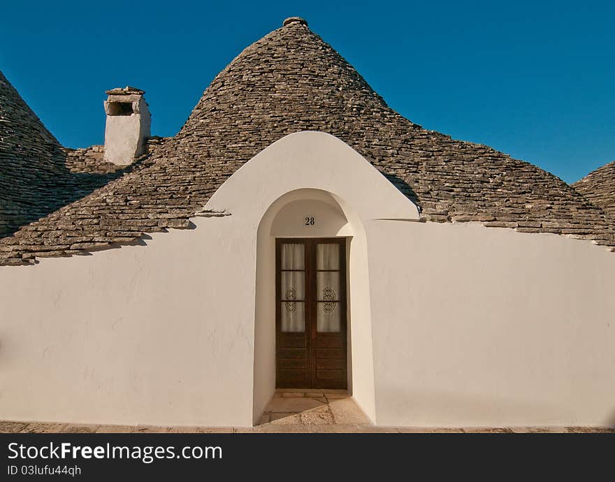 White trulli house in Puglia region, Italy. White trulli house in Puglia region, Italy