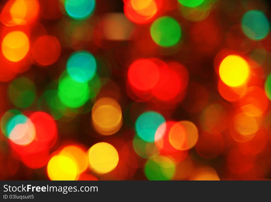 Glitter of color christmas lighting background