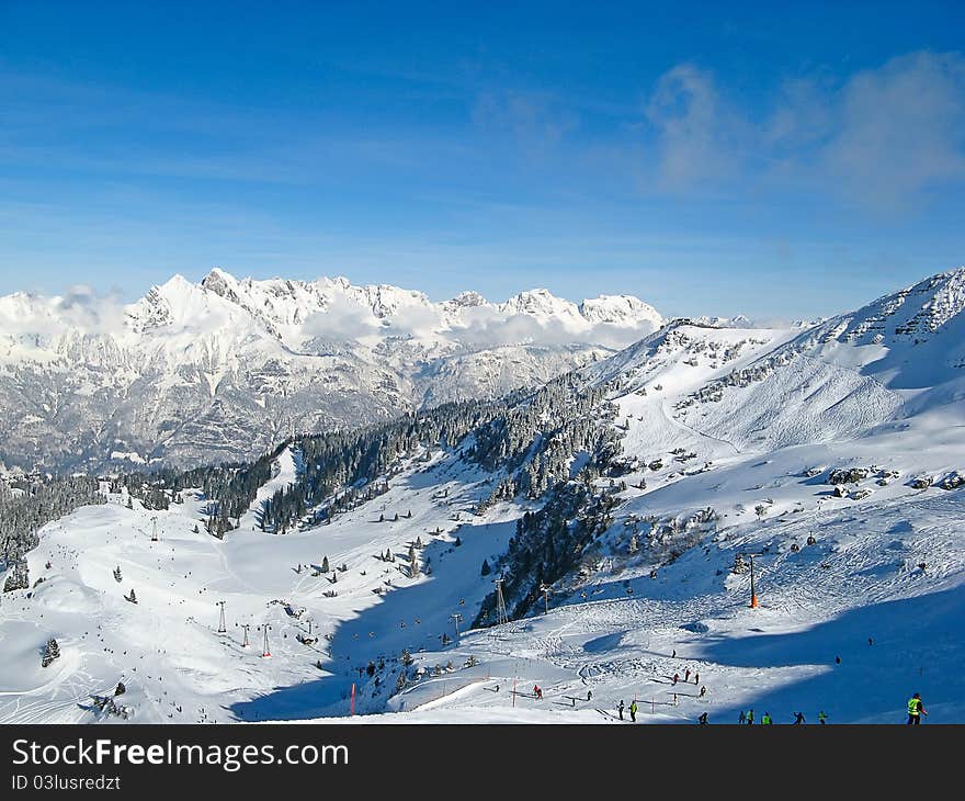 Winter in the swiss alps, Switzerland. Winter in the swiss alps, Switzerland