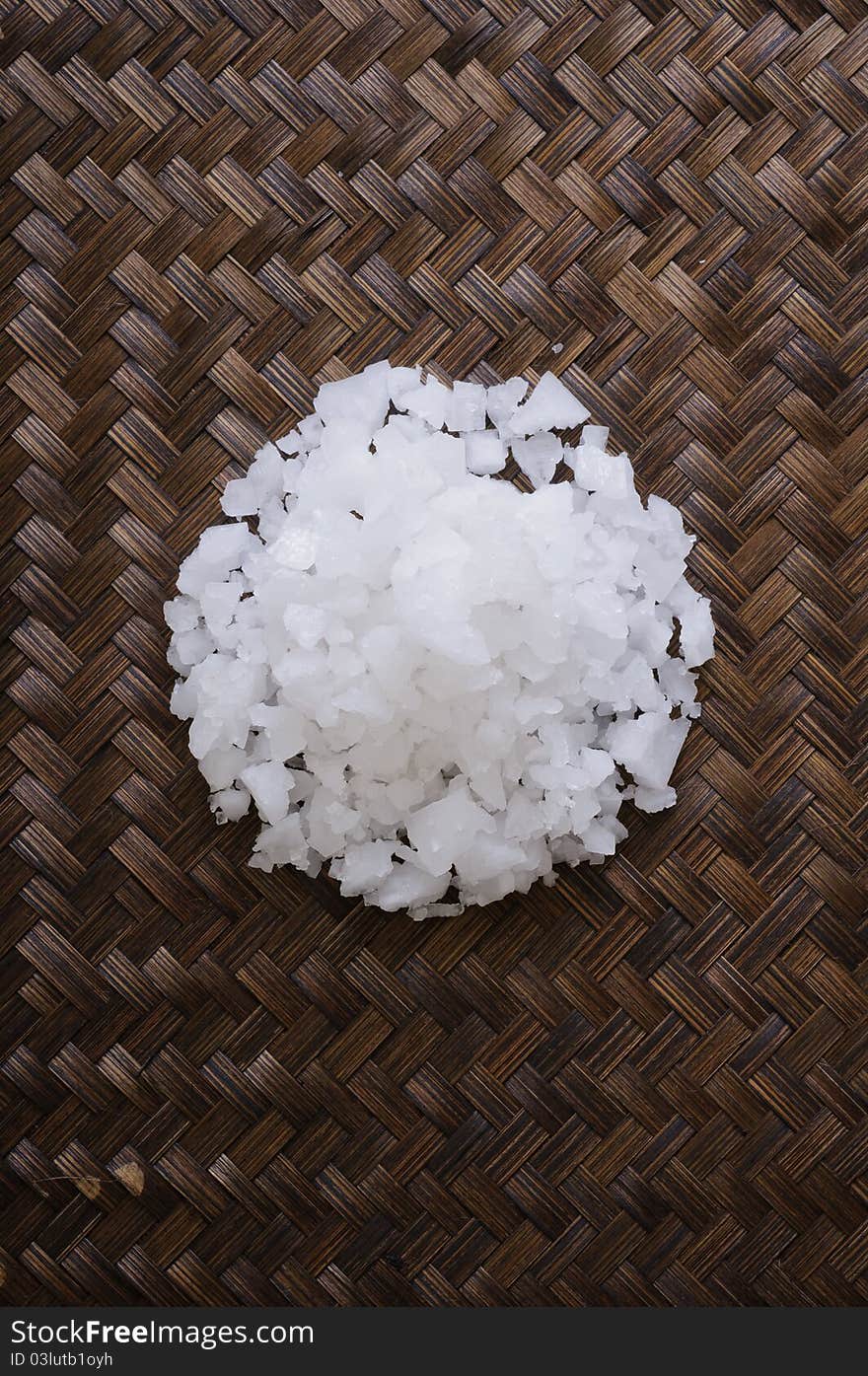 Sea Salt On Weaving Bamboo