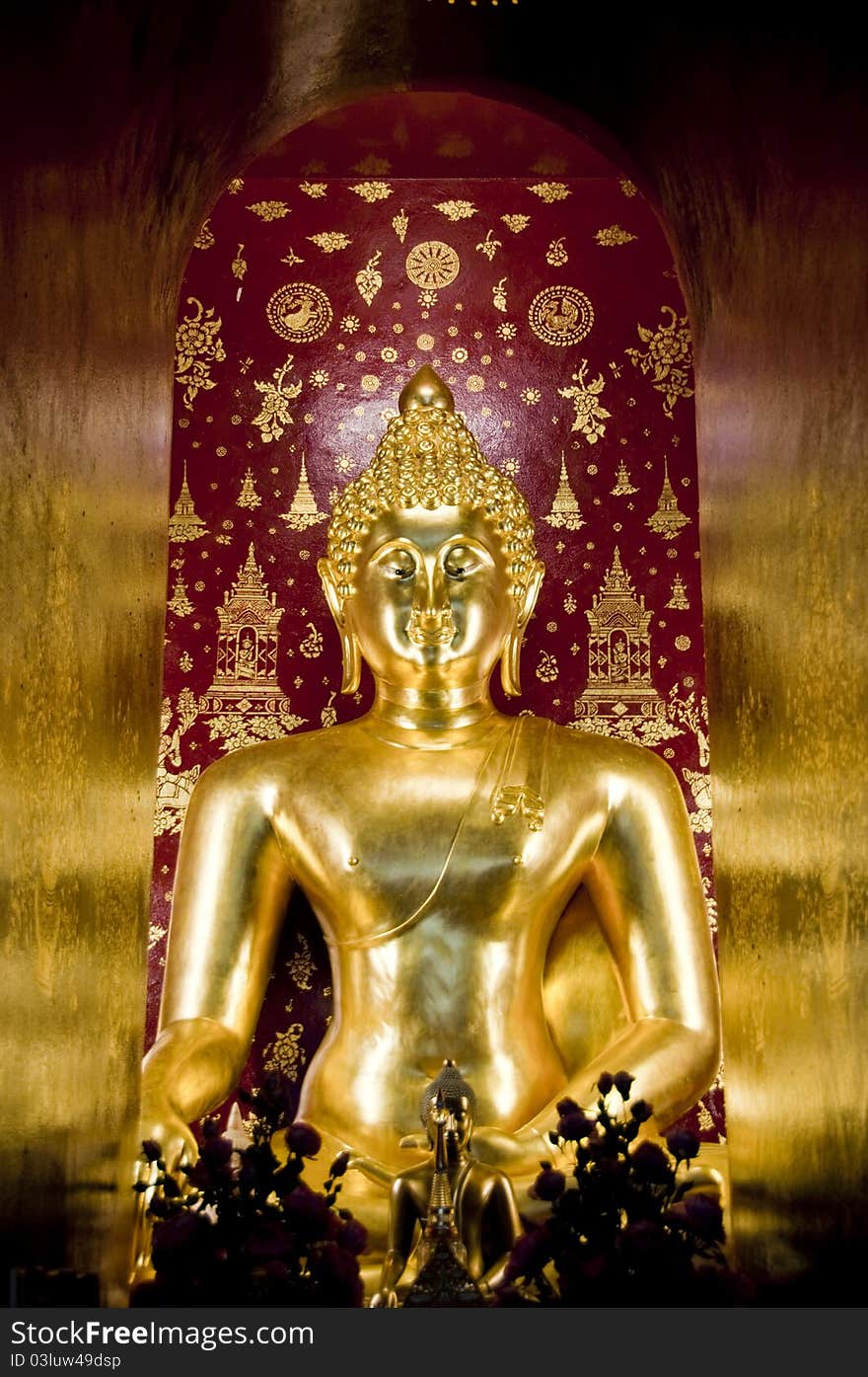 Golden buddha in northern Thailand