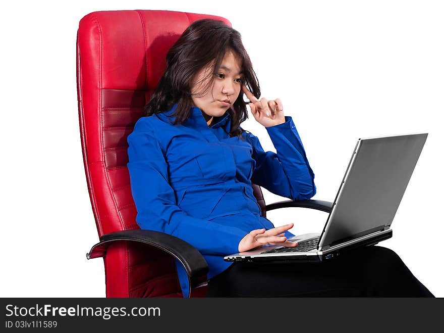 School Girl with Laptop