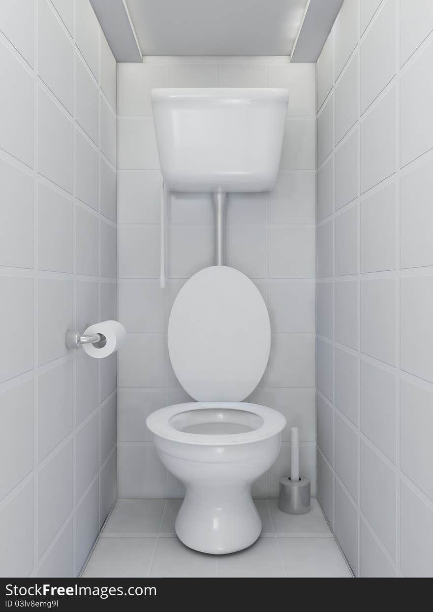 Interior of toilet room in grey colors. Interior of toilet room in grey colors