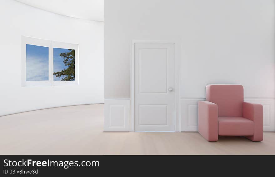 A simple home interior composition. 3d rendering. A simple home interior composition. 3d rendering.