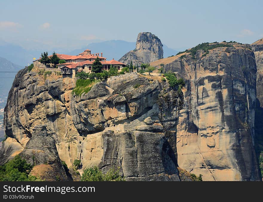 Peak Meteora church in Greece. Peak Meteora church in Greece