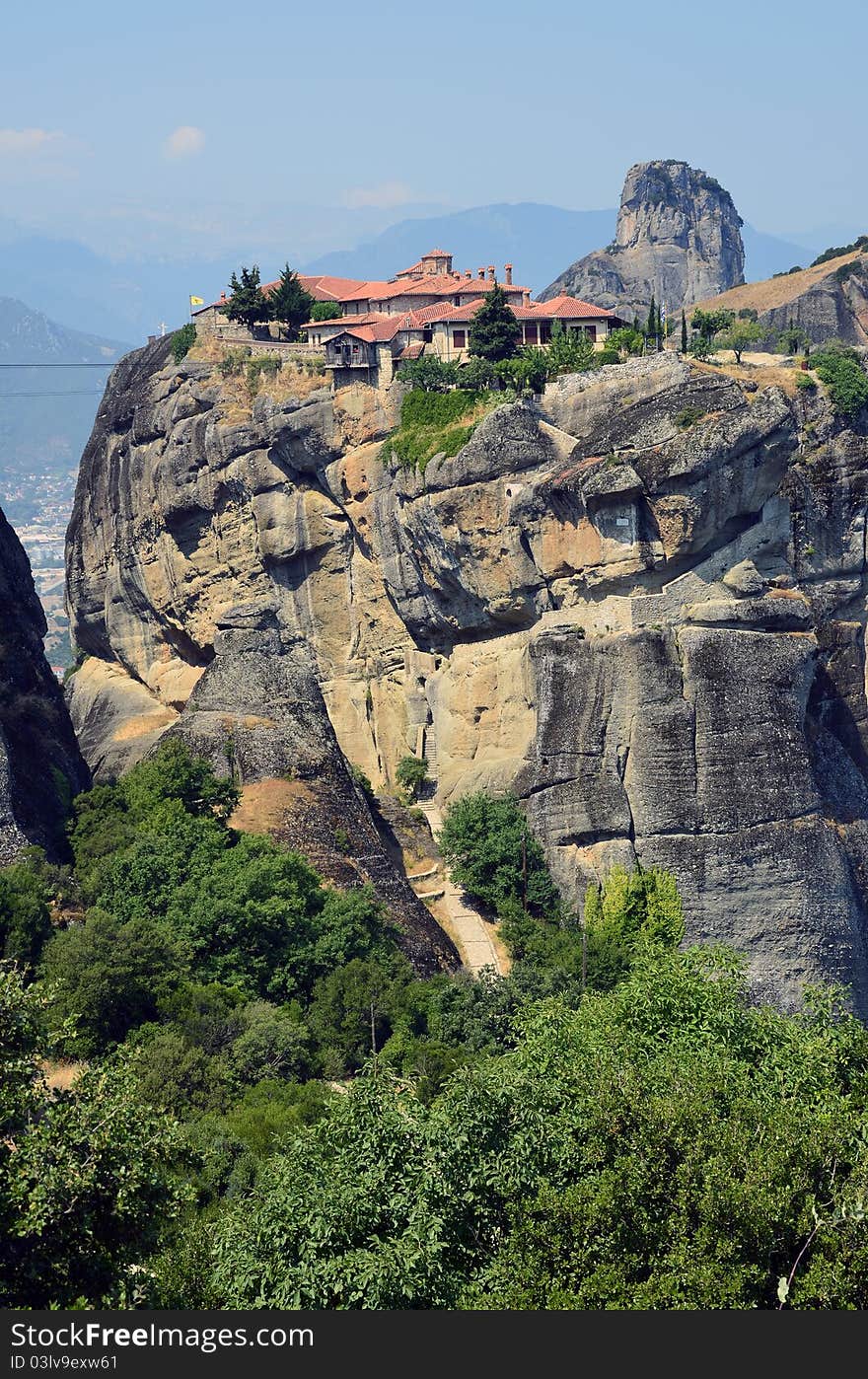 Peak Meteora church in Greece. Peak Meteora church in Greece