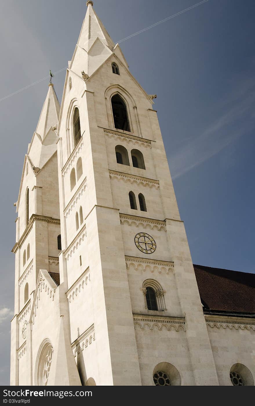 Bell towers of a cathedral in Austria. Bell towers of a cathedral in Austria.