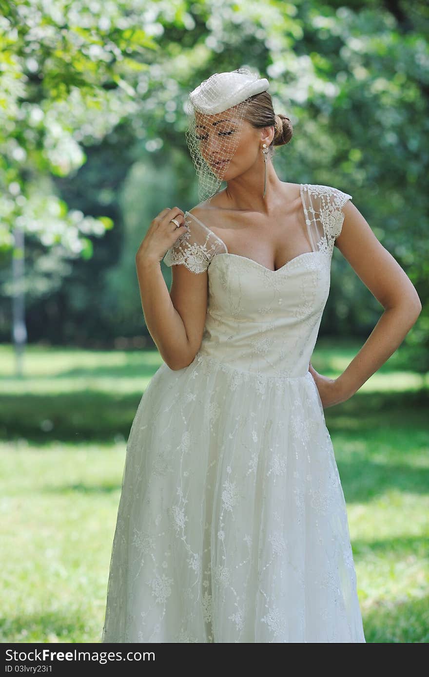 Beautiful bride outdoor