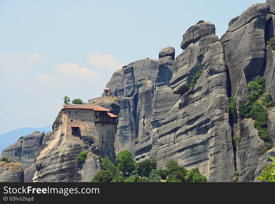 Monasteries on top Meteora rocks