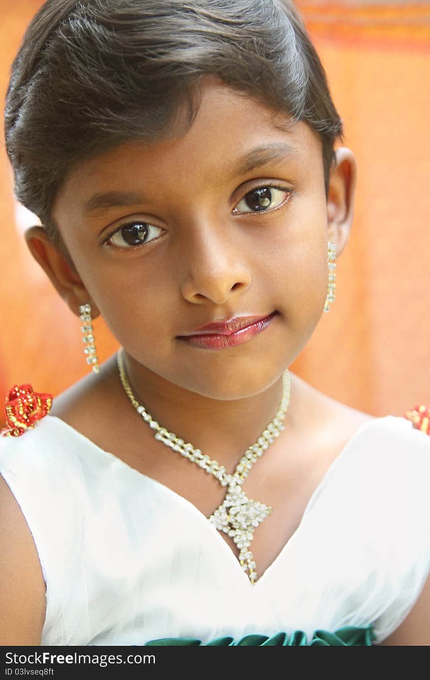 Indian Little Girl Posing to Camera. Indian Little Girl Posing to Camera