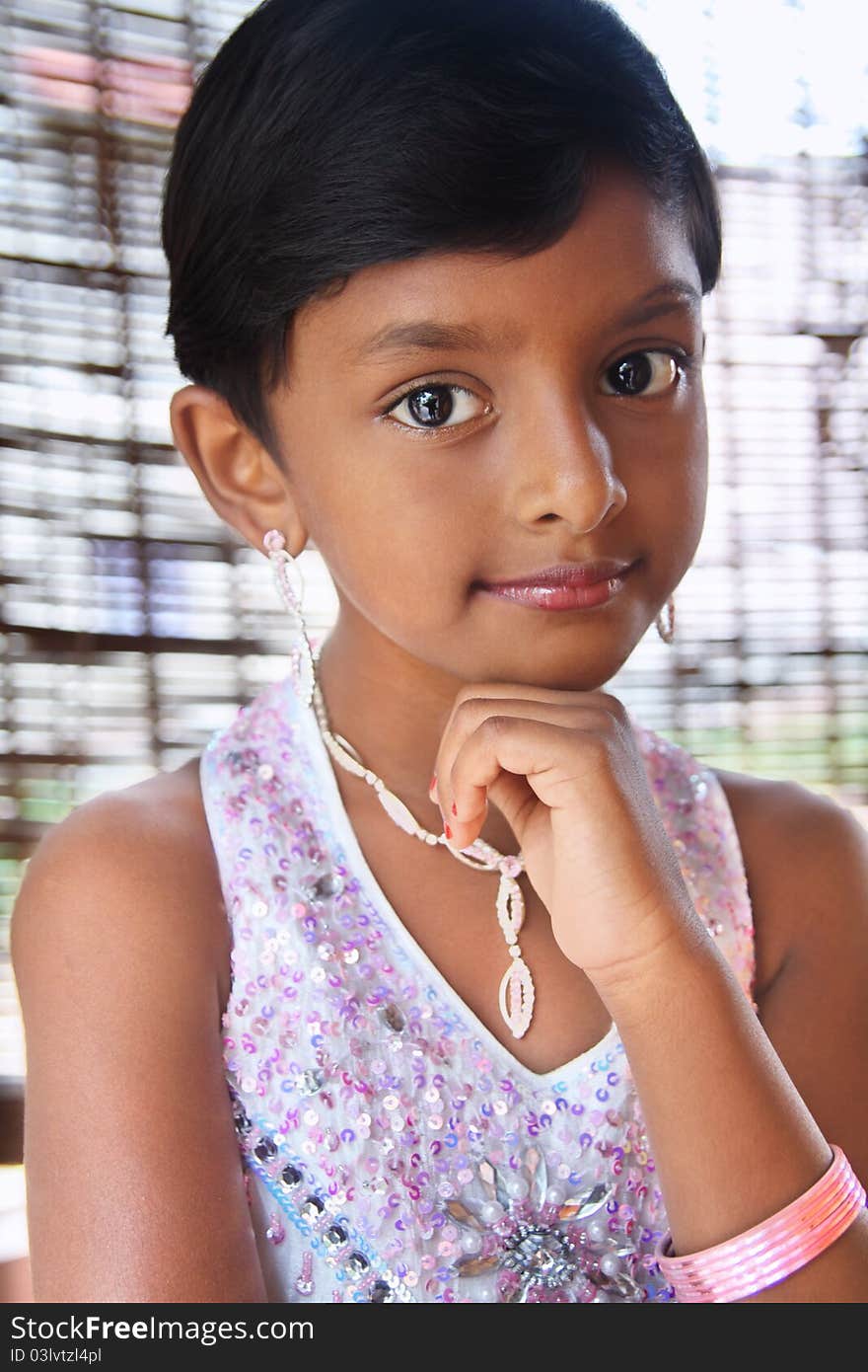 Portrait Of Indian Little Girl