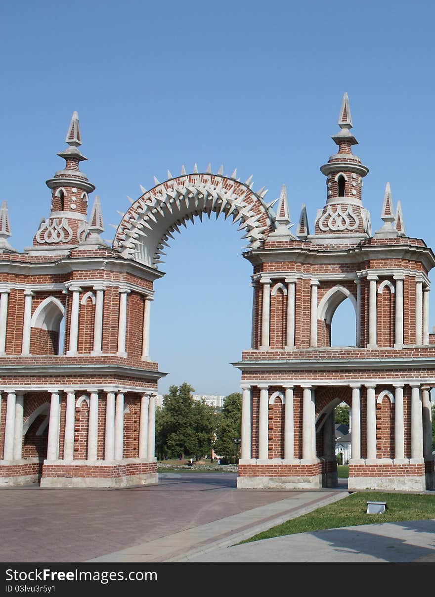 Arka gallery-fence in Tsaritsyno