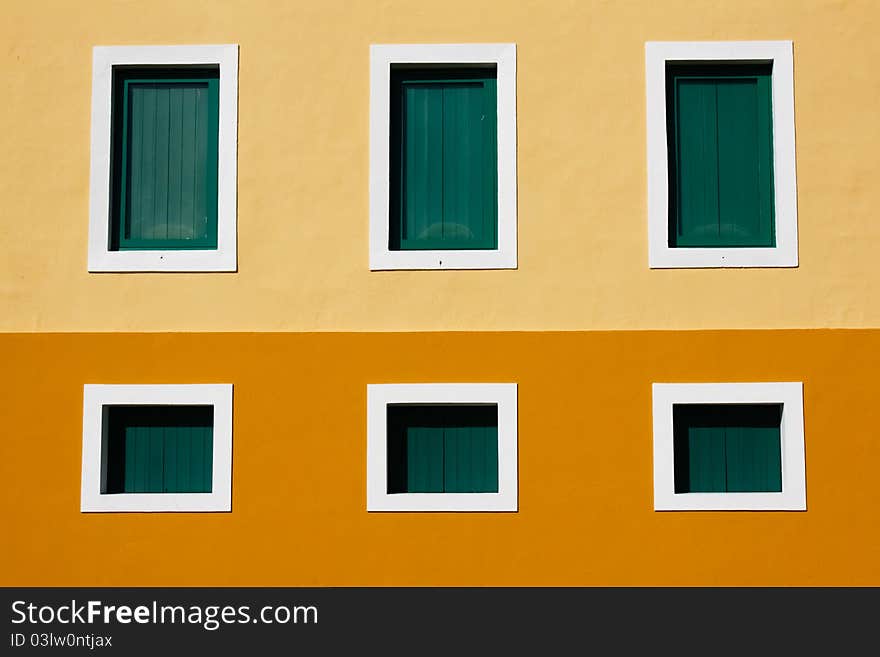 San Juan - 6 Window Caribbean Colored Architecture