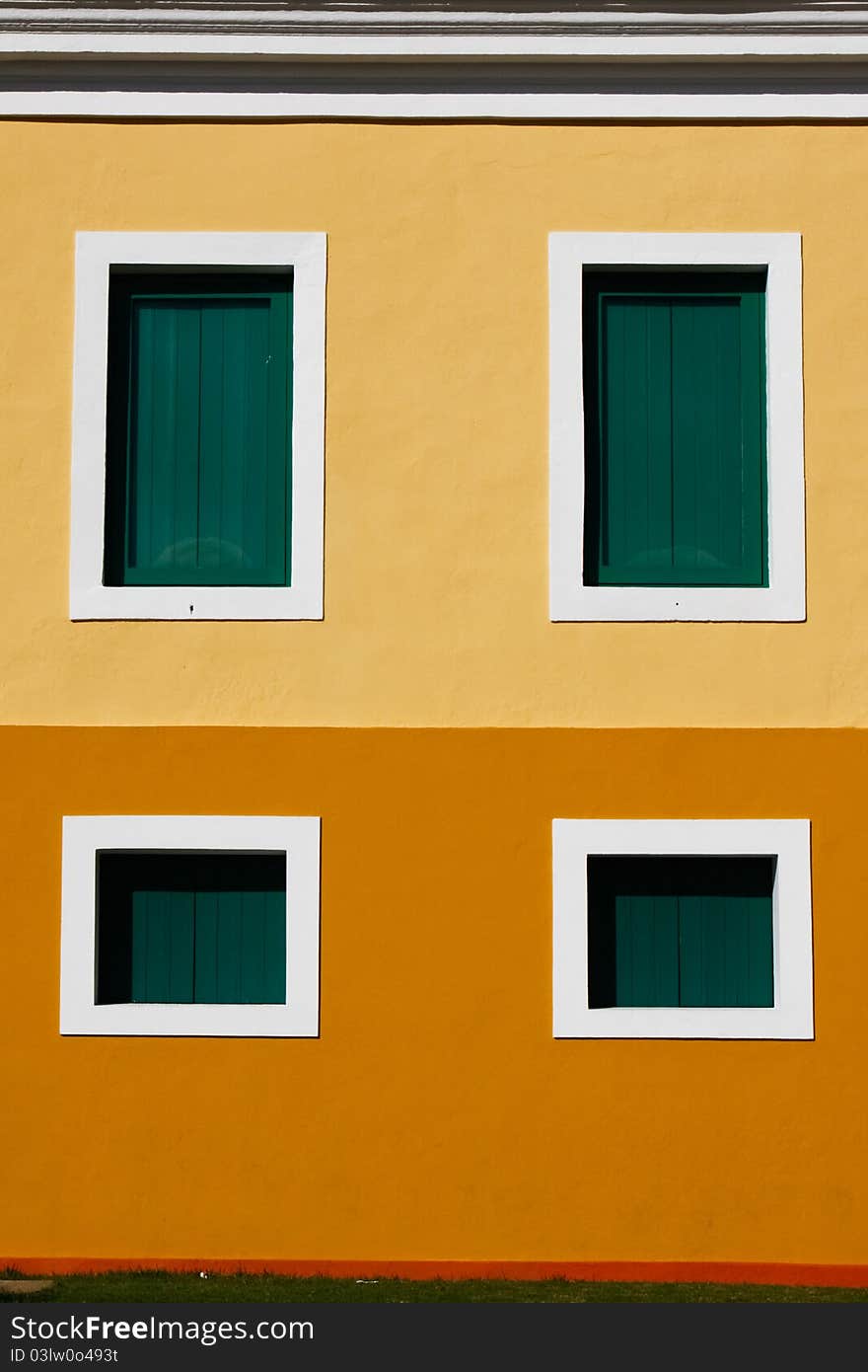 San Juan - 4 Window Caribbean Colored Architecture