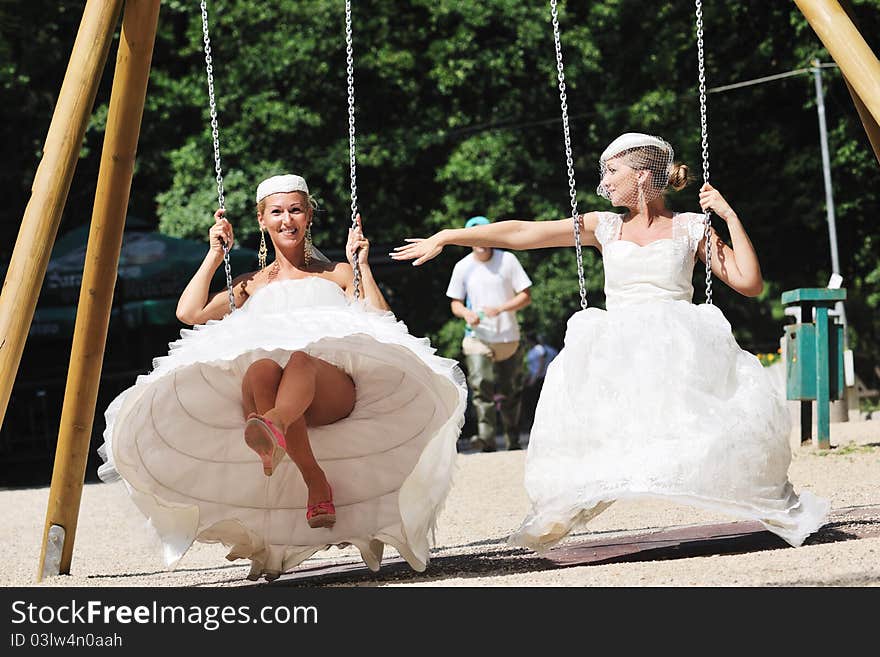 Beautiful bride outdoor