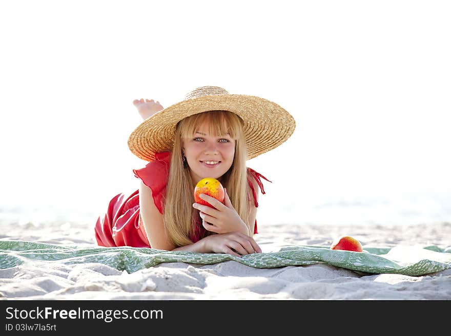 Beautiful girl at beach