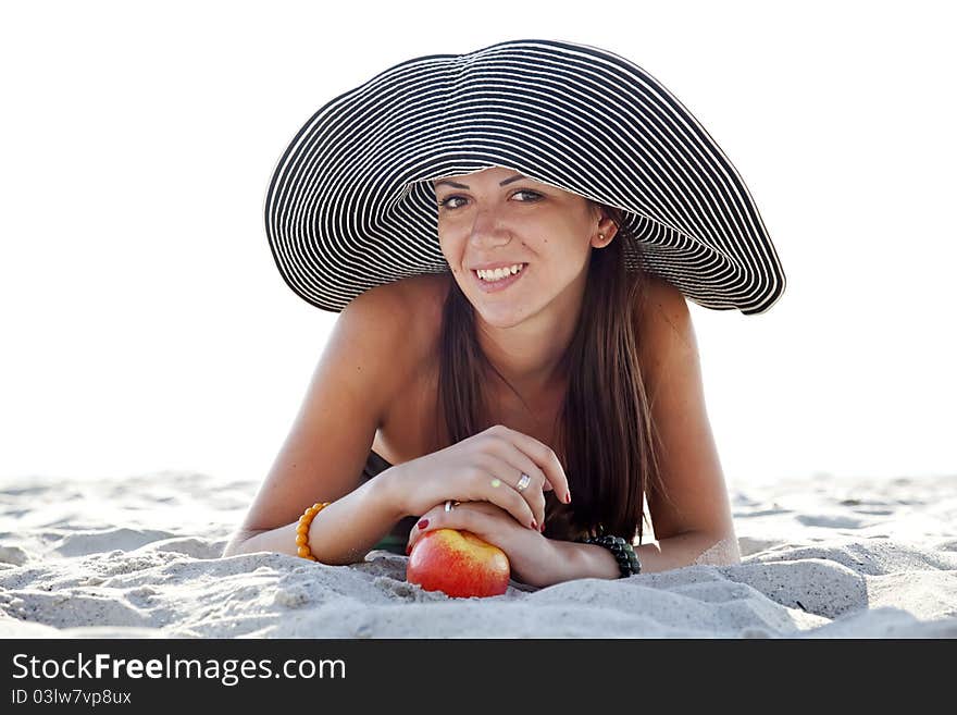 Beautiful Girl At Beach