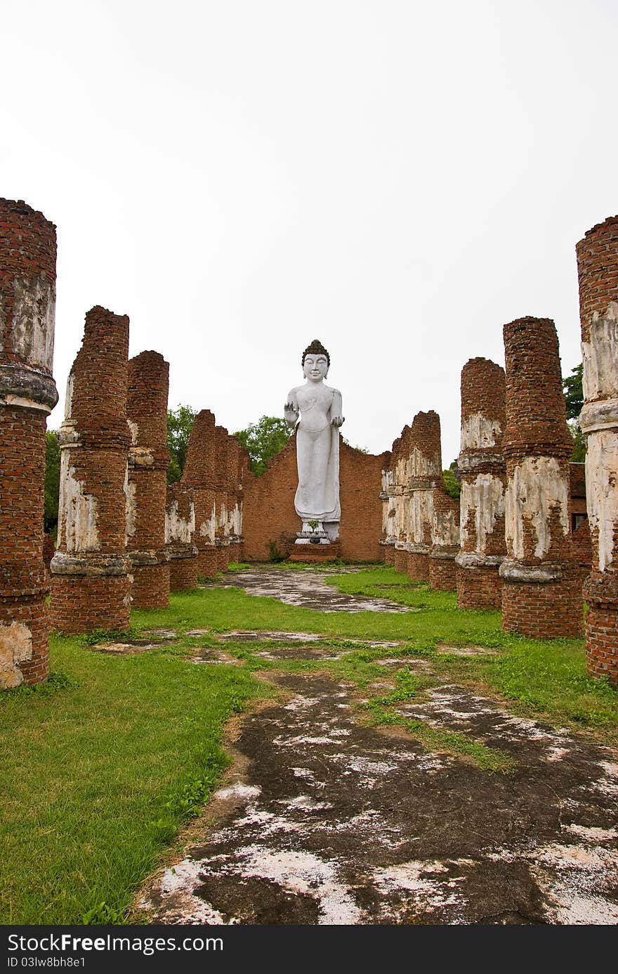 Statues of Buddha. Model of the Ayutthaya period