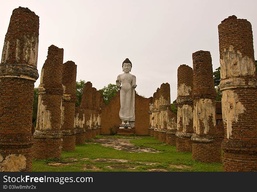 Statues of Buddha. Model of the Ayutthaya period