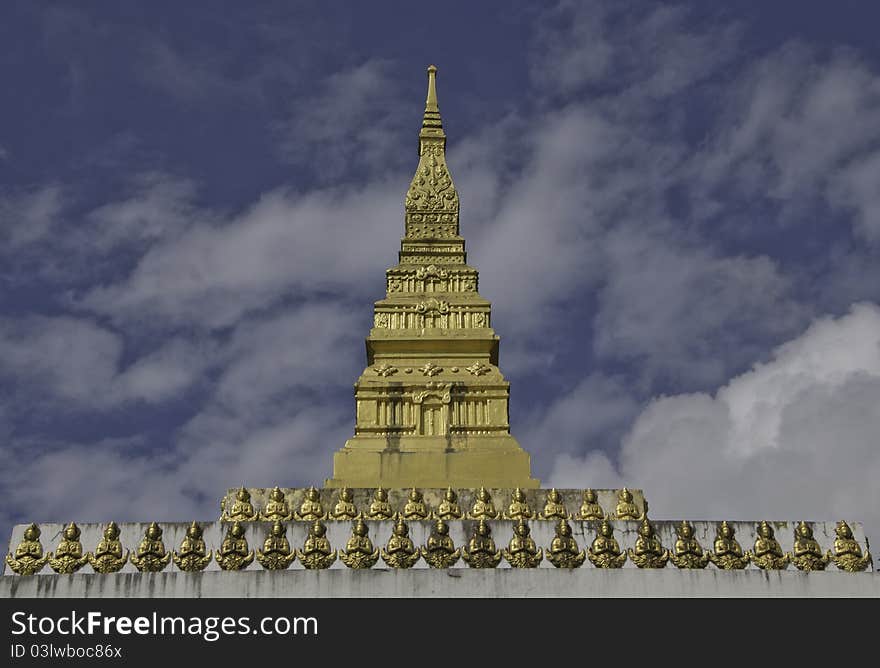 Buddist Temple with blue sky in Thailand. Buddist Temple with blue sky in Thailand