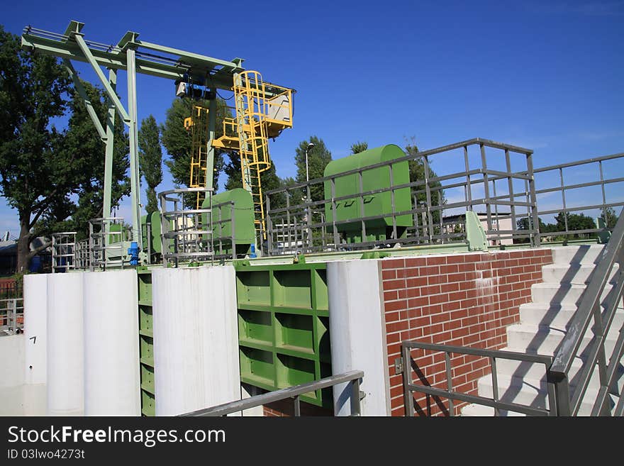 Sluice under sky