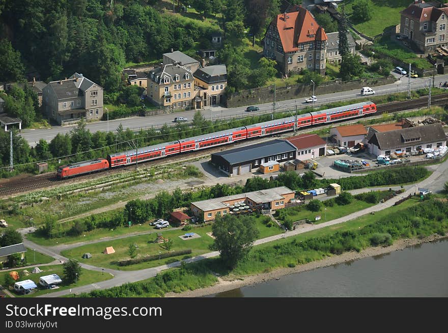 A photo of city train