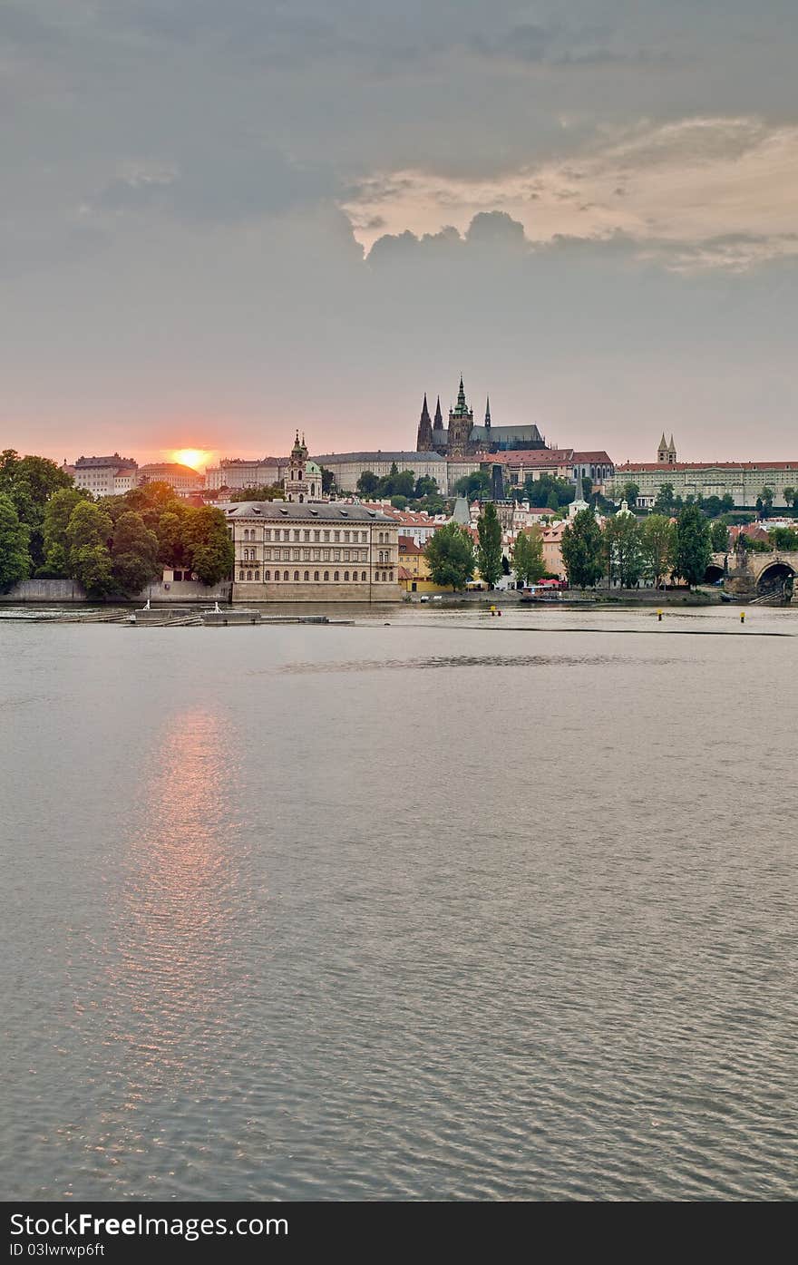 Prague Castle over Vltava River