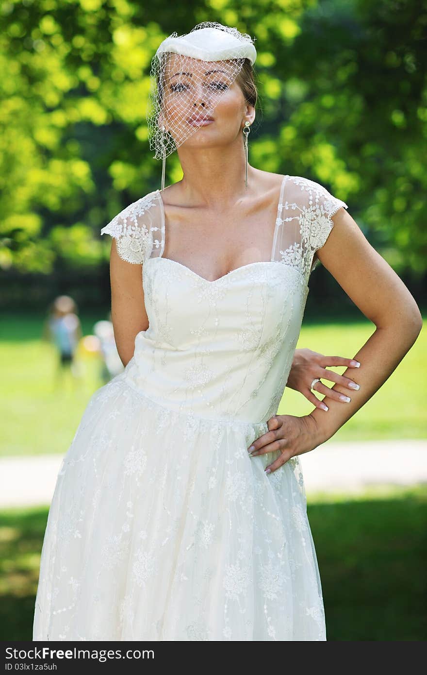 Beautiful bride outdoor