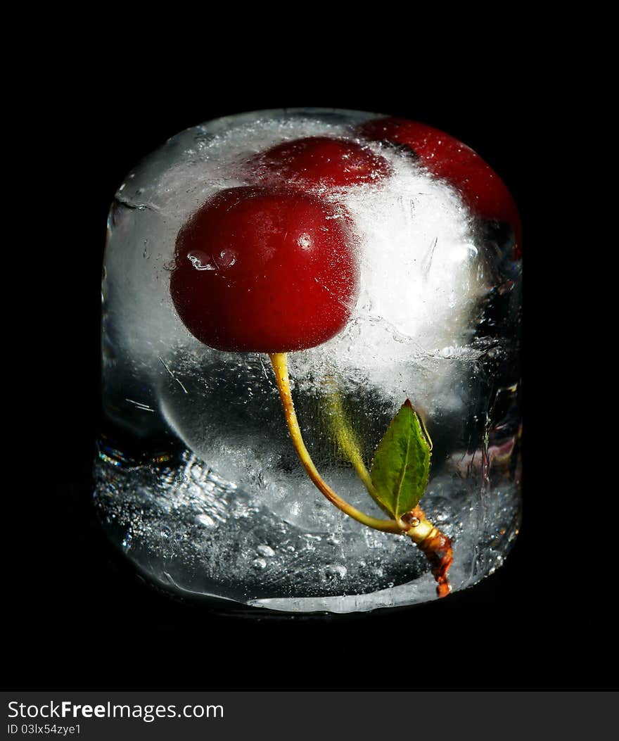 Cherry in ice