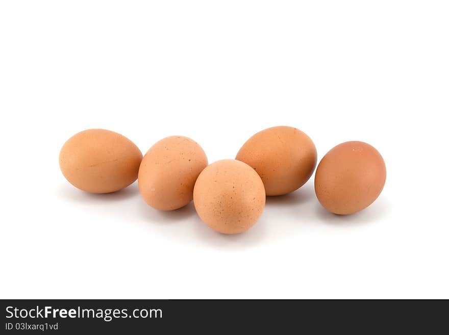 Eggs stack isolated on a white background