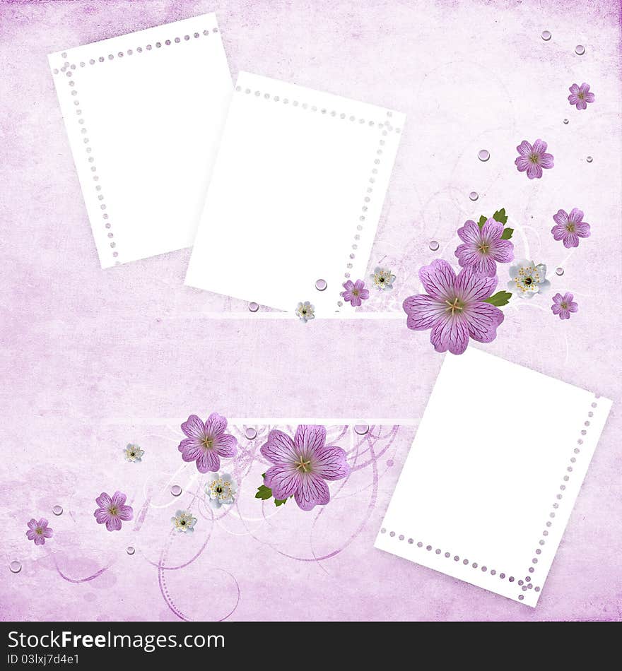 Beautiful Pink Floral Greeting Card