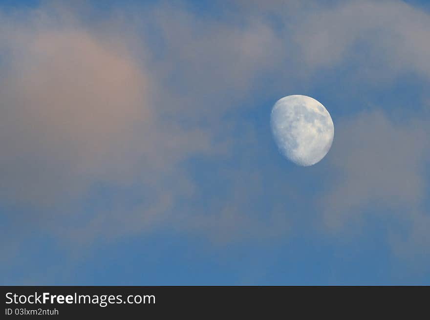 Moon in the sky of Italy